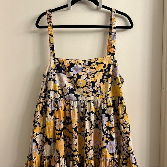 NWT Free People Park Slope Floral Maxi Dress Dark Combo Large - Picture 7 of 14